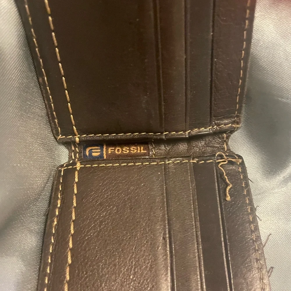 Fossil Black and Brown Money Clip